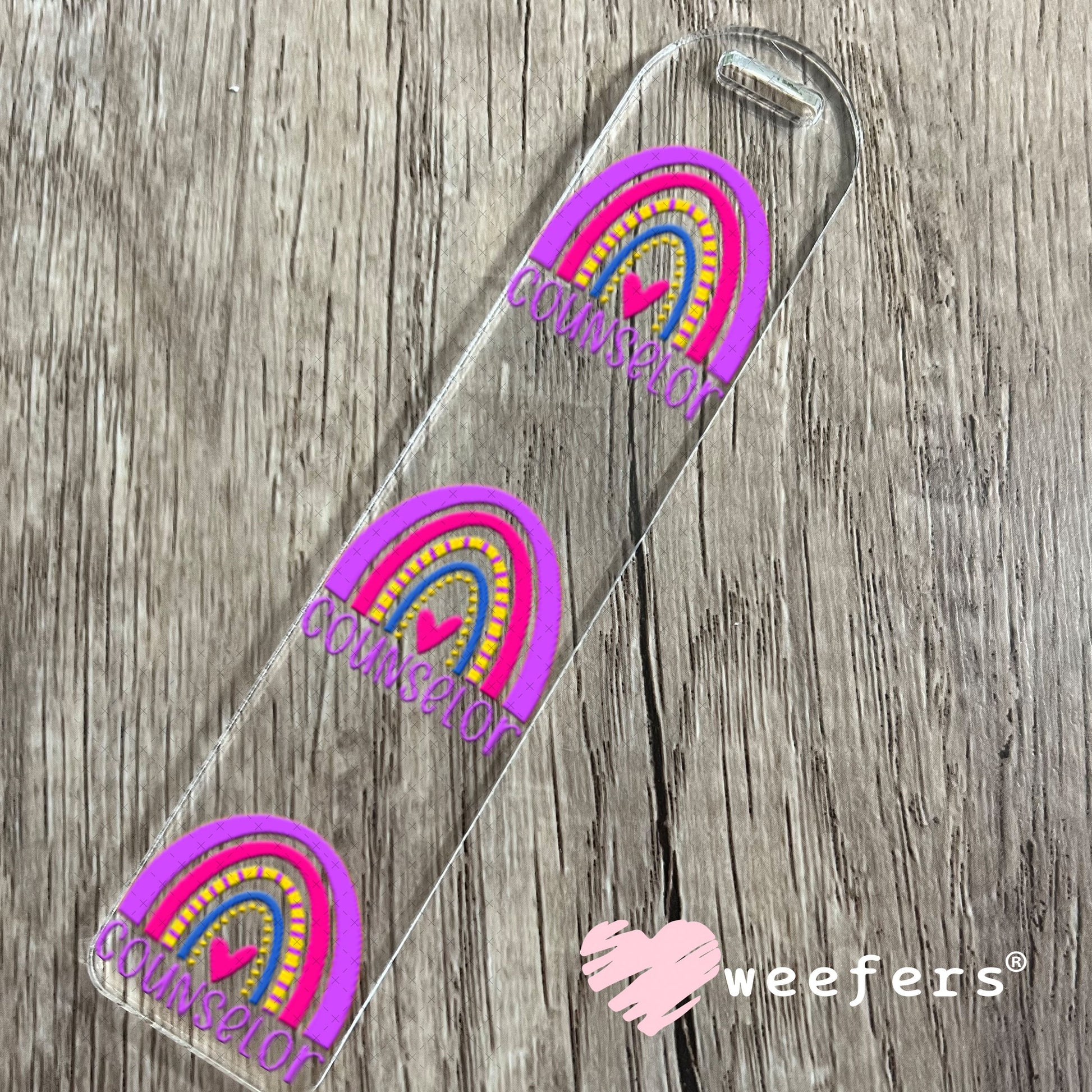 UV DTF Decal - Counselor Rainbow Bookmark Weefers