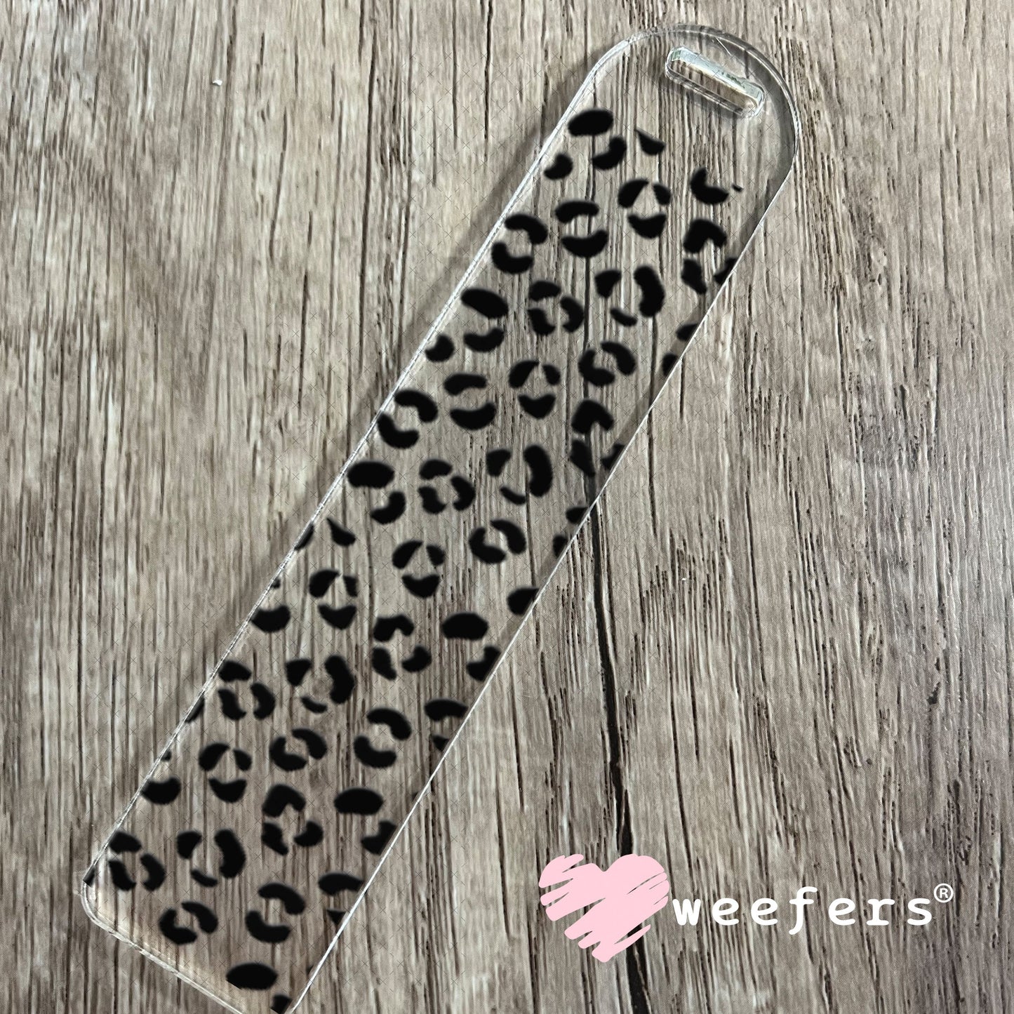 UV DTF Cup Wraps - Black Cheetah Print Bookmark Weefers