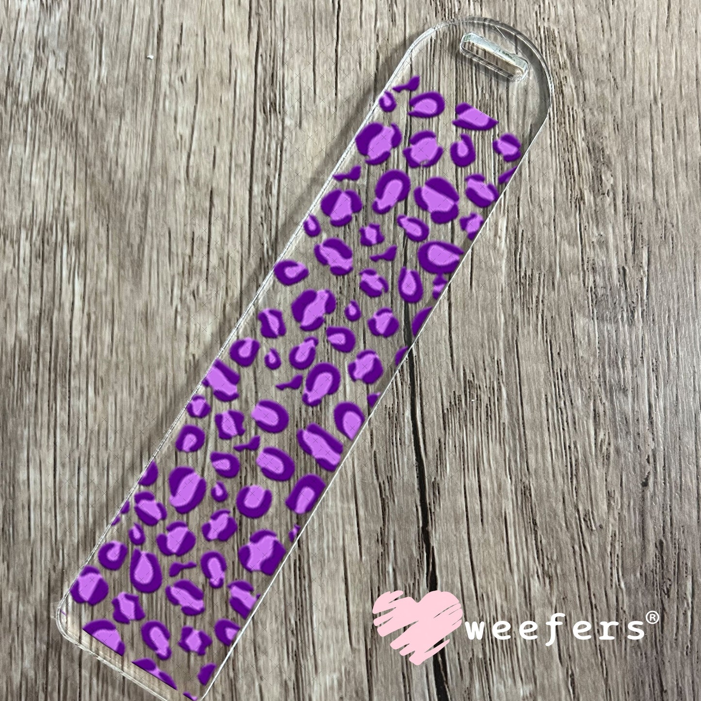 UV DTF Cup Wraps - Purple Cheetah Print Bookmark Weefers