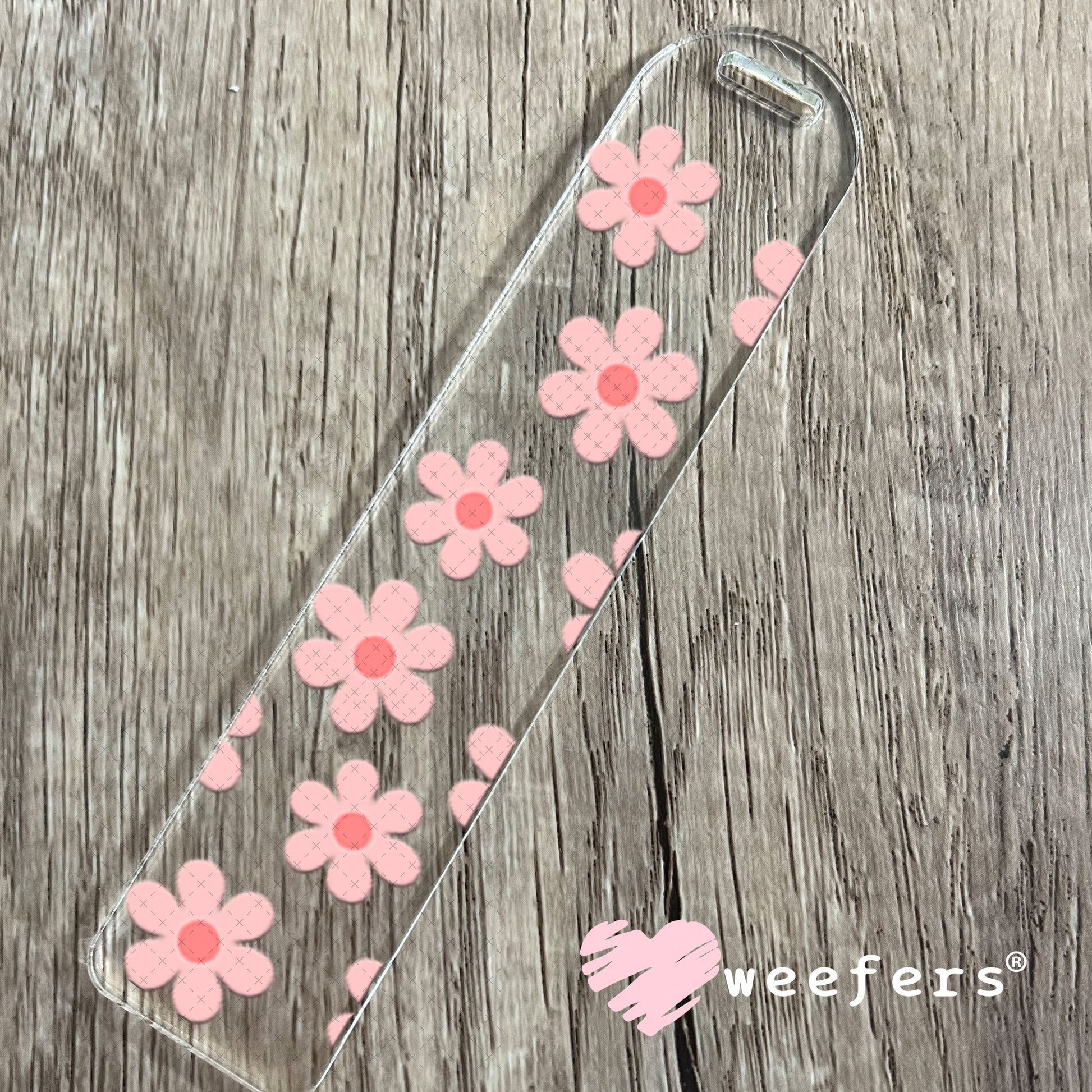 UV DTF Cup Wraps - Pink Daisies Bookmark Weefers