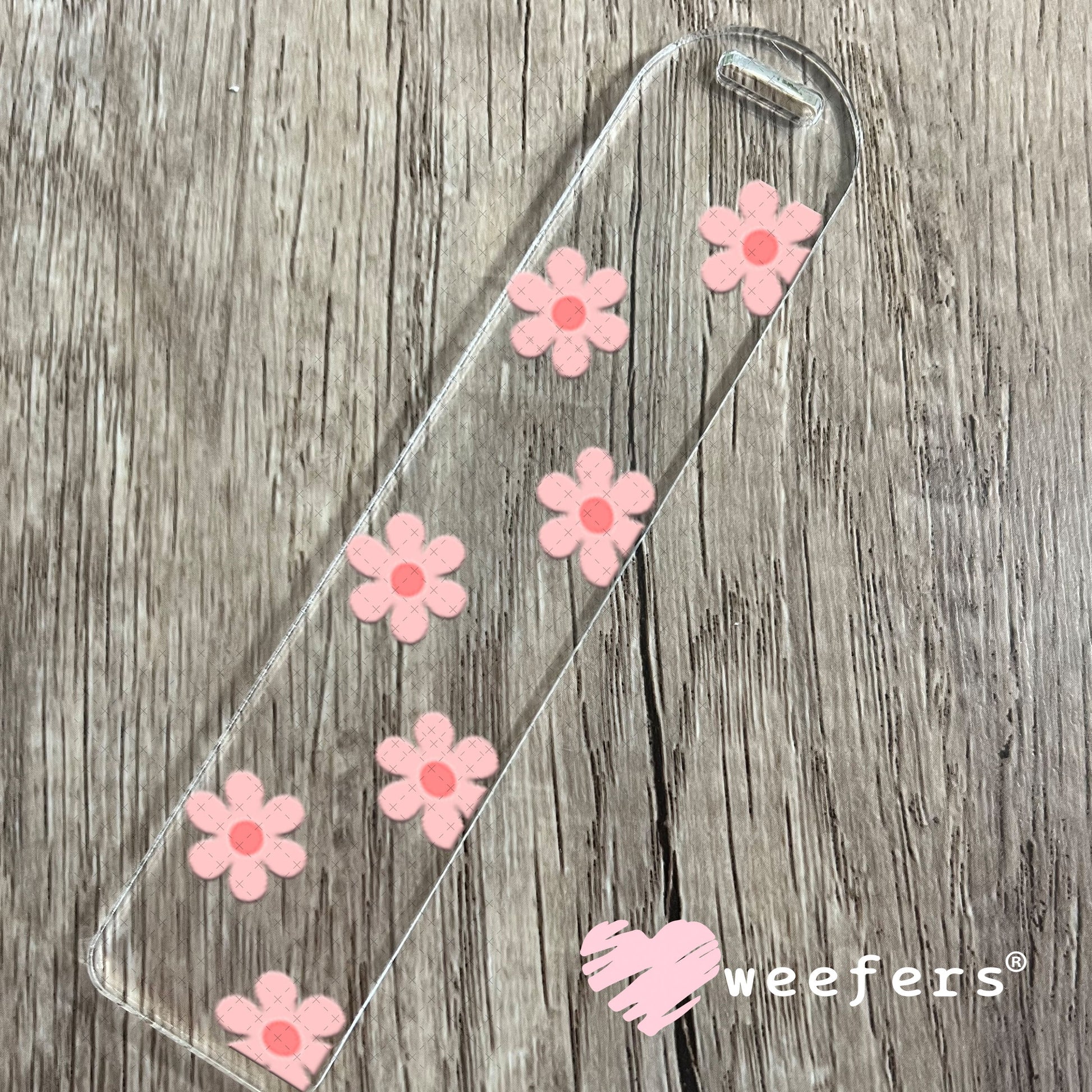 UV DTF Cup Wraps - Small Pink Daisies Bookmark Weefers