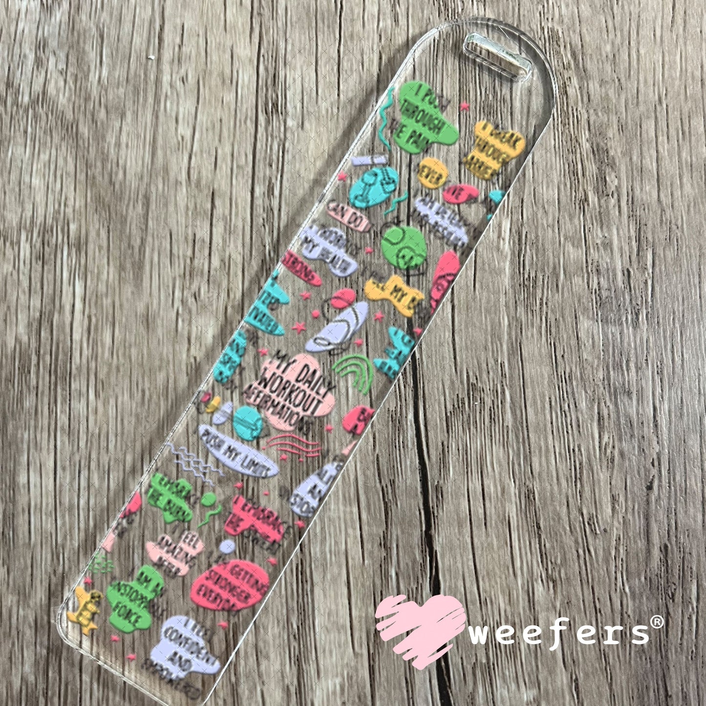 UV DTF Cup Wraps - My Daily Work Out Affirmations Bookmark Weefers