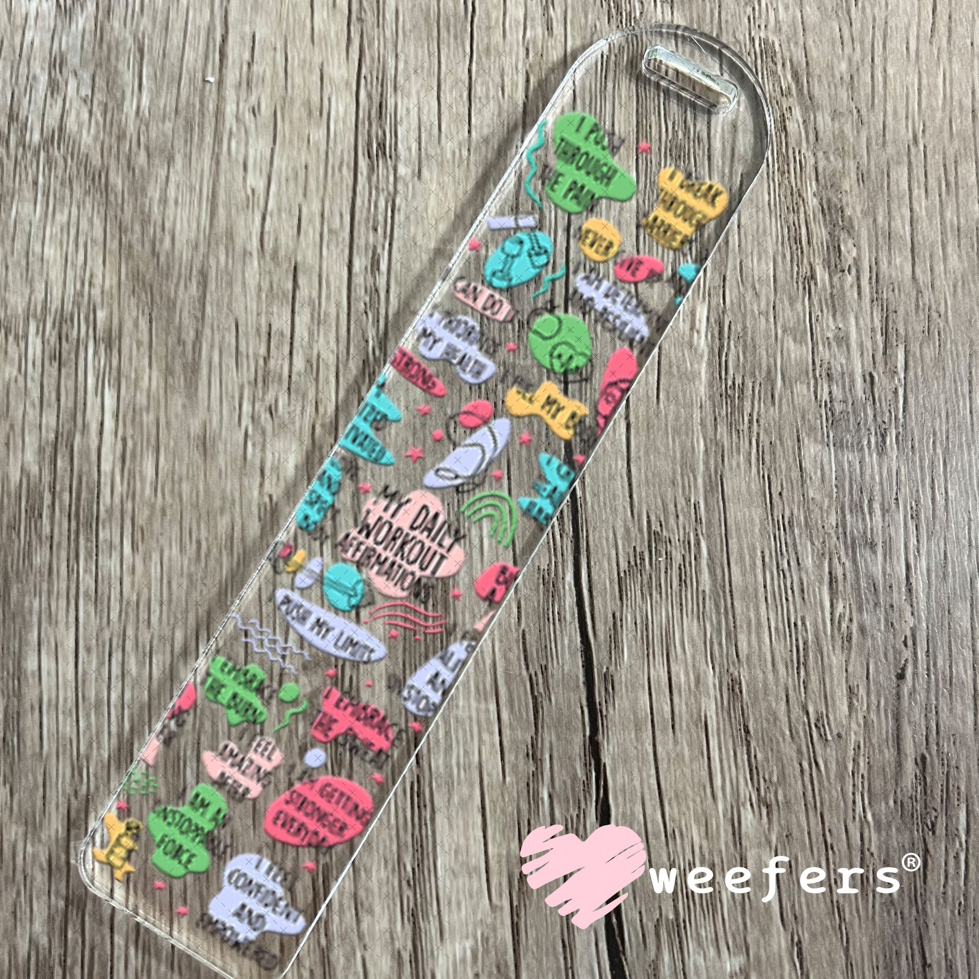 UV DTF Cup Wraps - My Daily Work Out Affirmations Bookmark Weefers