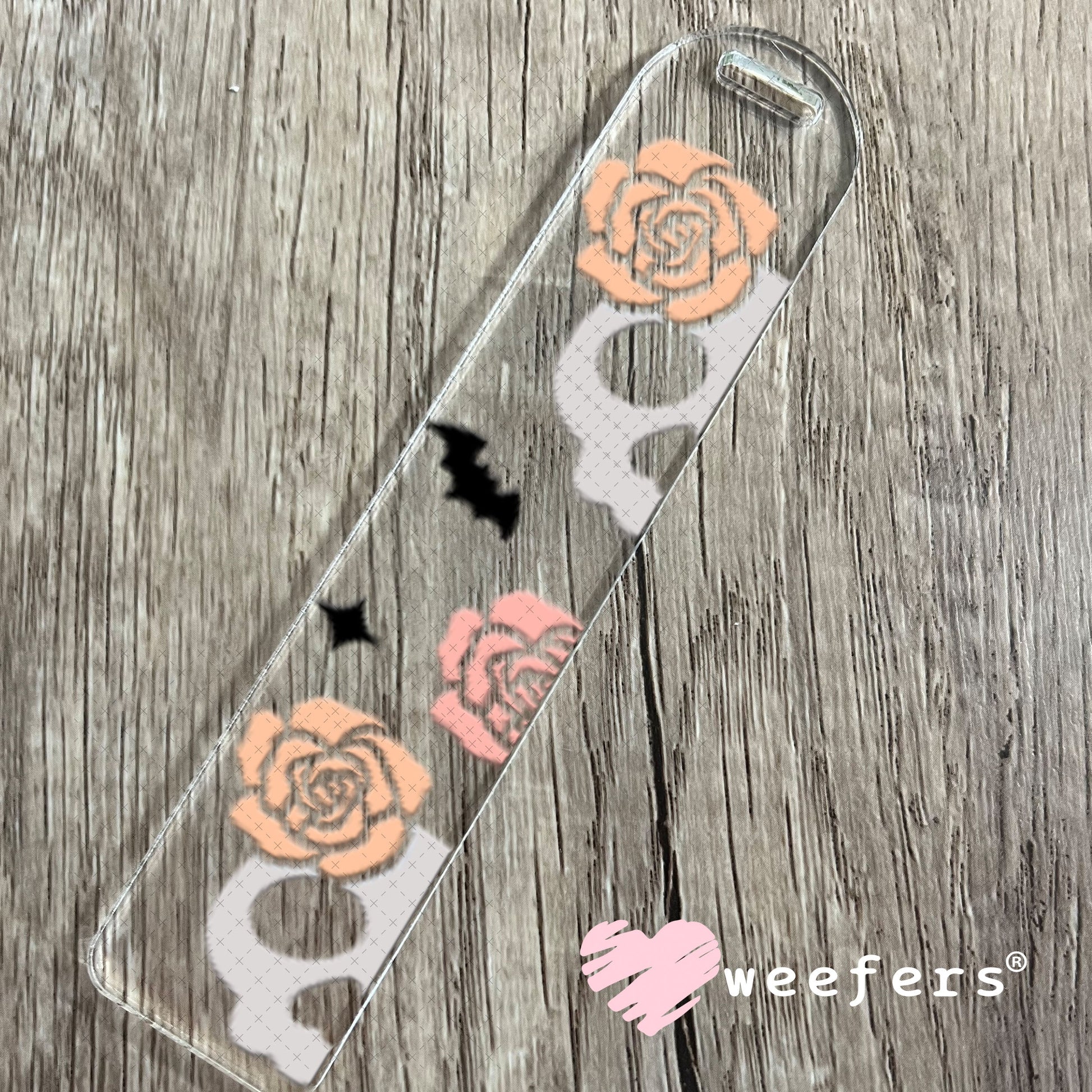 UV DTF Cup Wraps - Grey and Pink Skully Bookmark Weefers