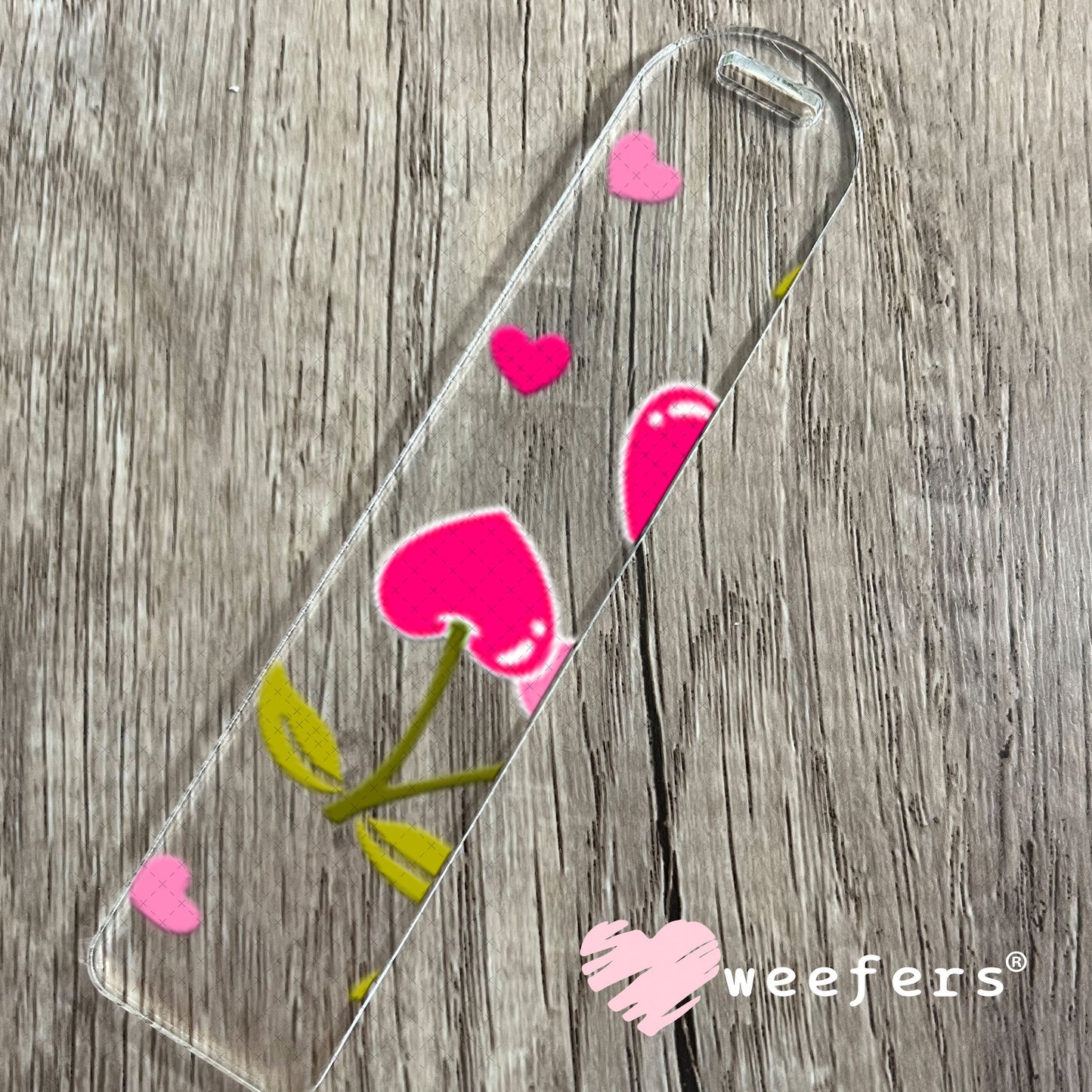 UV DTF Cup Wraps - Cherry Hearts Bookmark Weefers