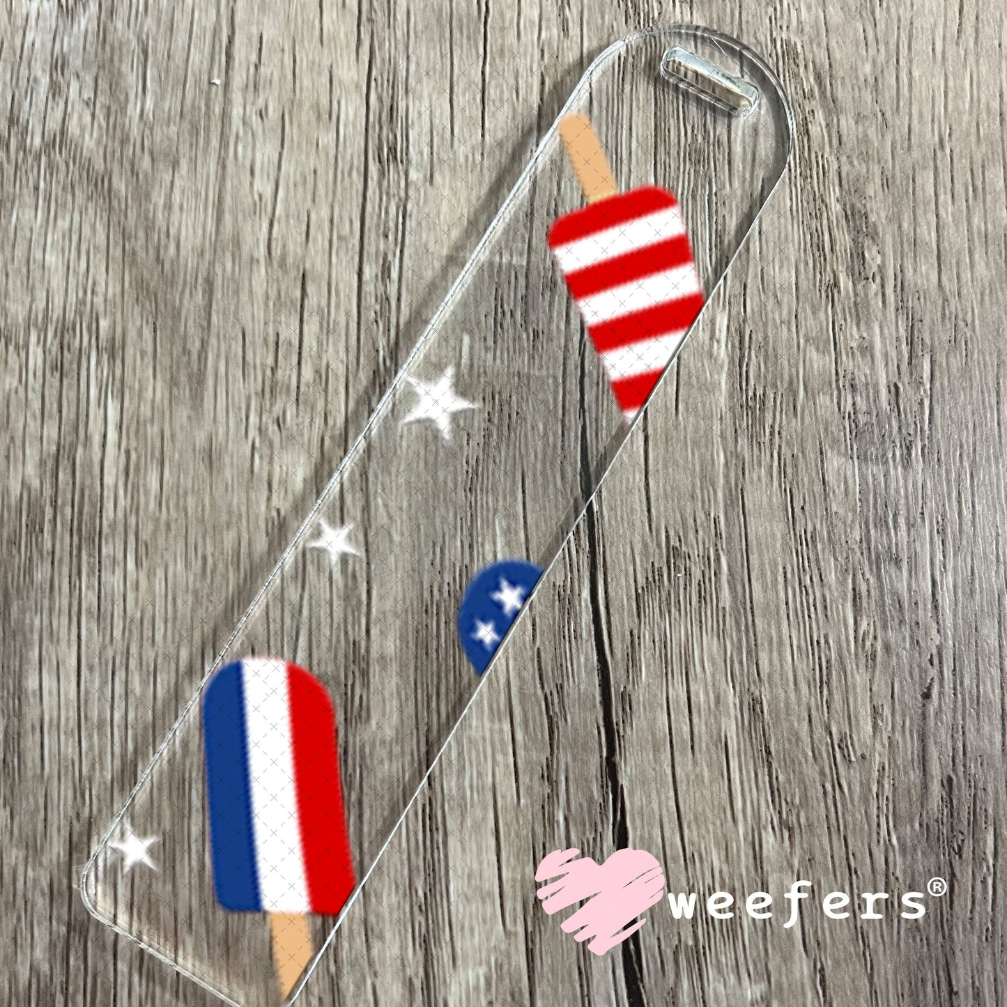 UV DTF Cup Wraps - Red White Blue Popsicles Bookmark Weefers
