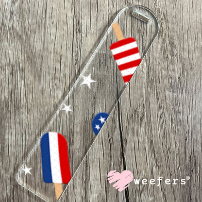 UV DTF Cup Wraps - Red White Blue Popsicles Bookmark Weefers
