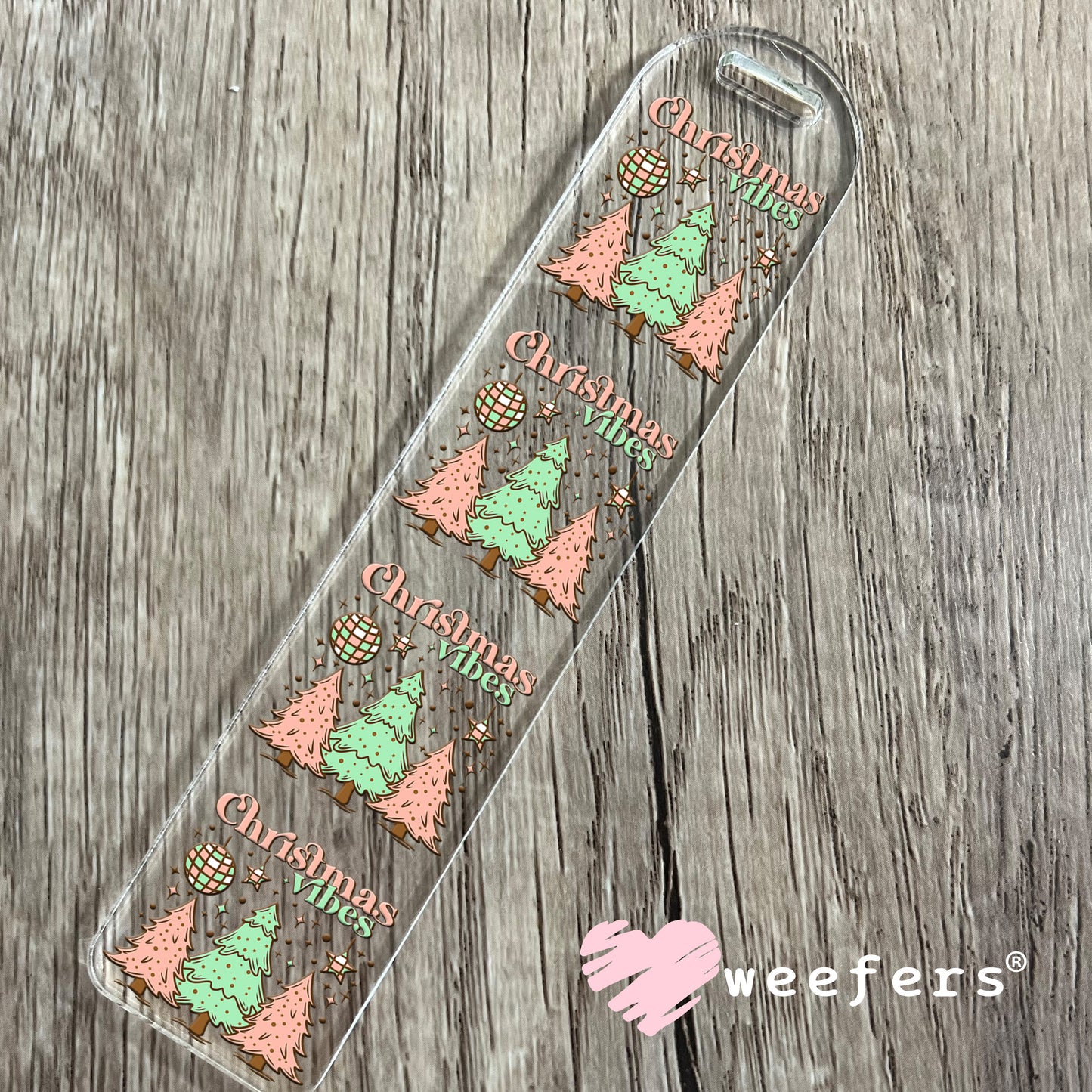 Christmas Vibes UV DTF Bookmark Decal