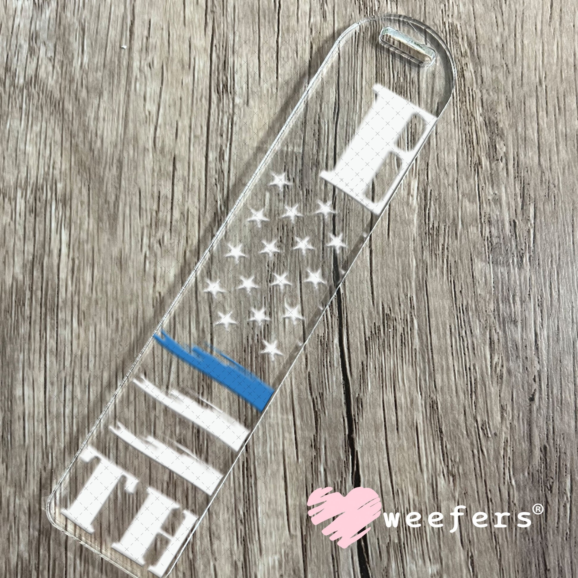 UV DTF Decal - Back the Blue White Bookmark Weefers