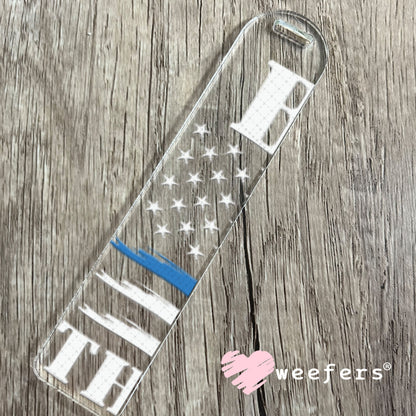 UV DTF Decal - Back the Blue White Bookmark Weefers