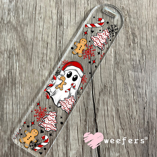 Christmas Ghost Snacks UV DTF Bookmark Decal