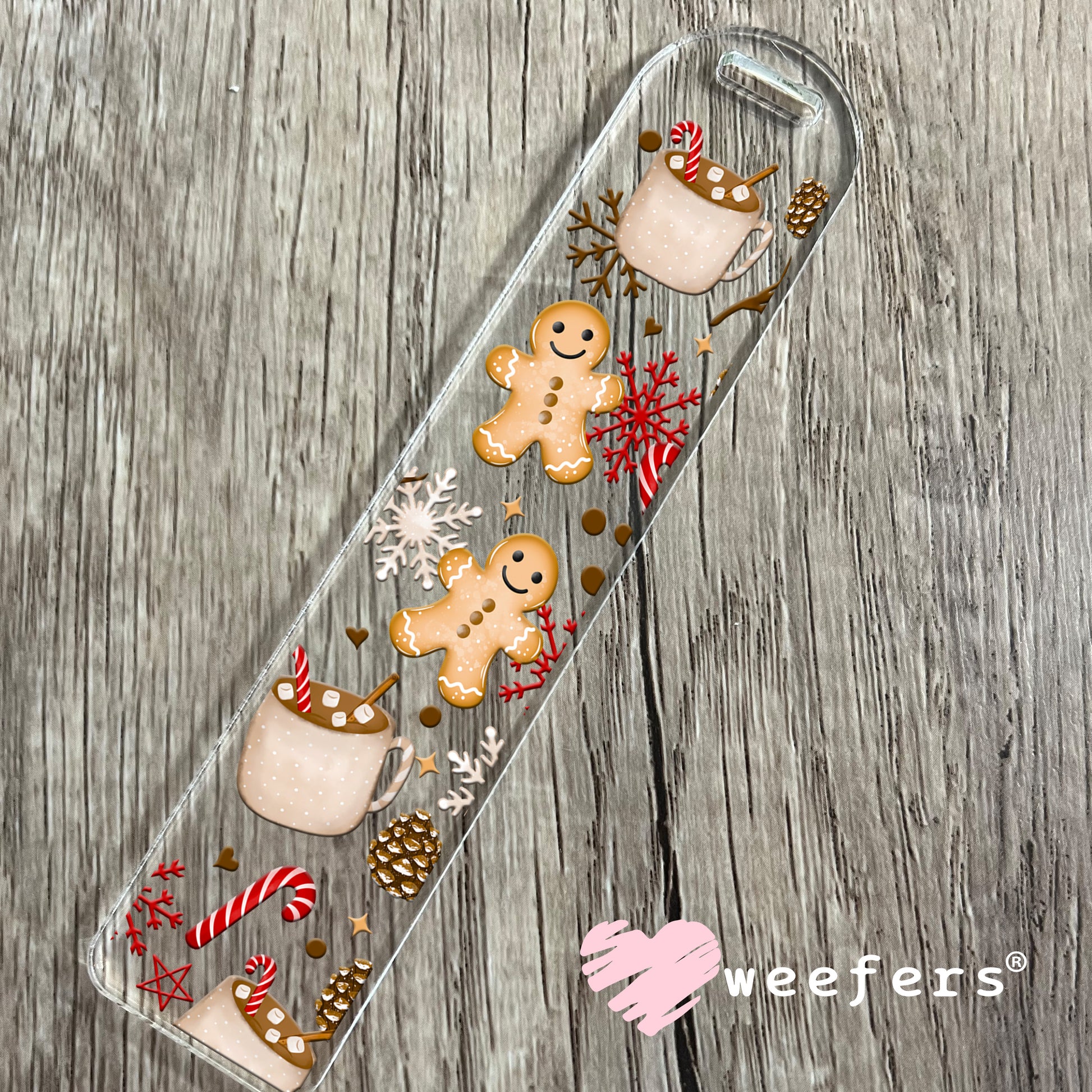 Gingerbread Hot Chocolate UV DTF Bookmark Decal