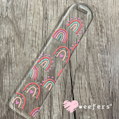 UV DTF Cup Wraps - Boho Rainbows Pink Bookmark Weefers