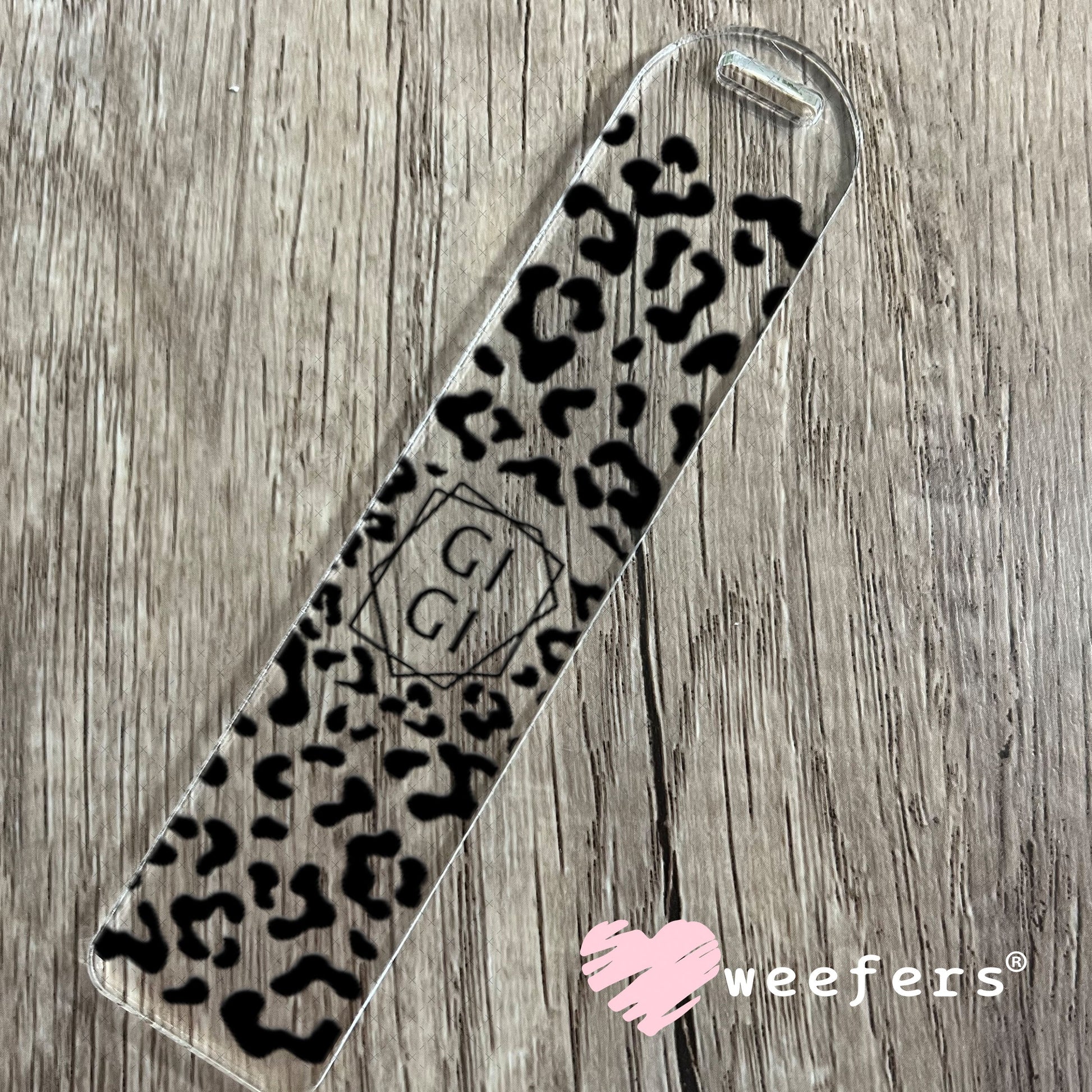 UV DTF Cup Wraps - Gigi Black Cheetah Bookmark Weefers