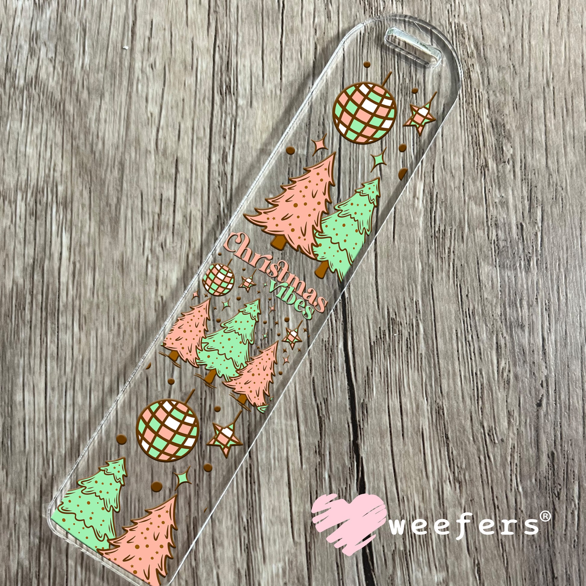 Christmas Vibes UV DTF Bookmark Decal