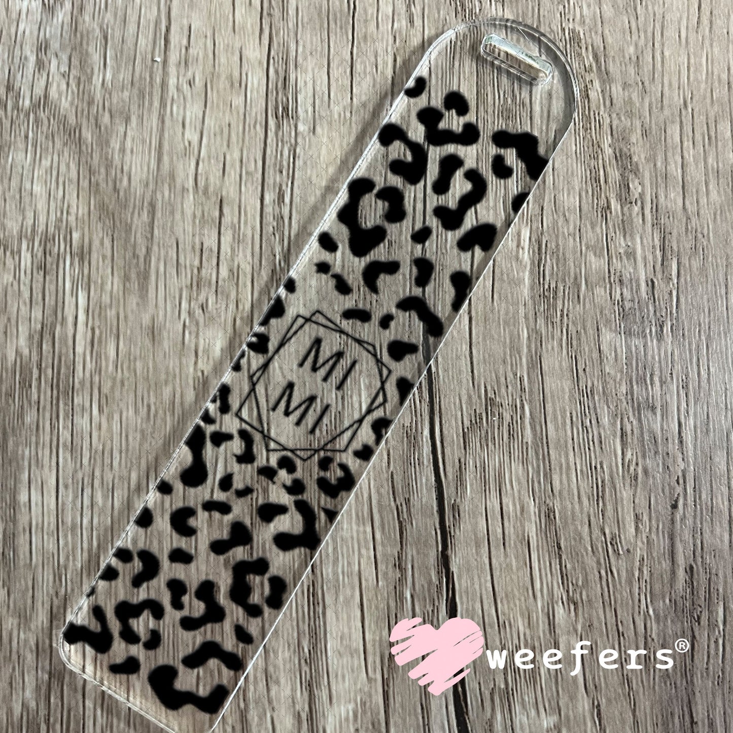 UV DTF Cup Wraps - Mimi Black Cheetah Bookmark Weefers