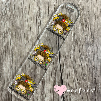 UV DTF Decal - School Bus Deiver Life Messy Bun Bookmark Weefers