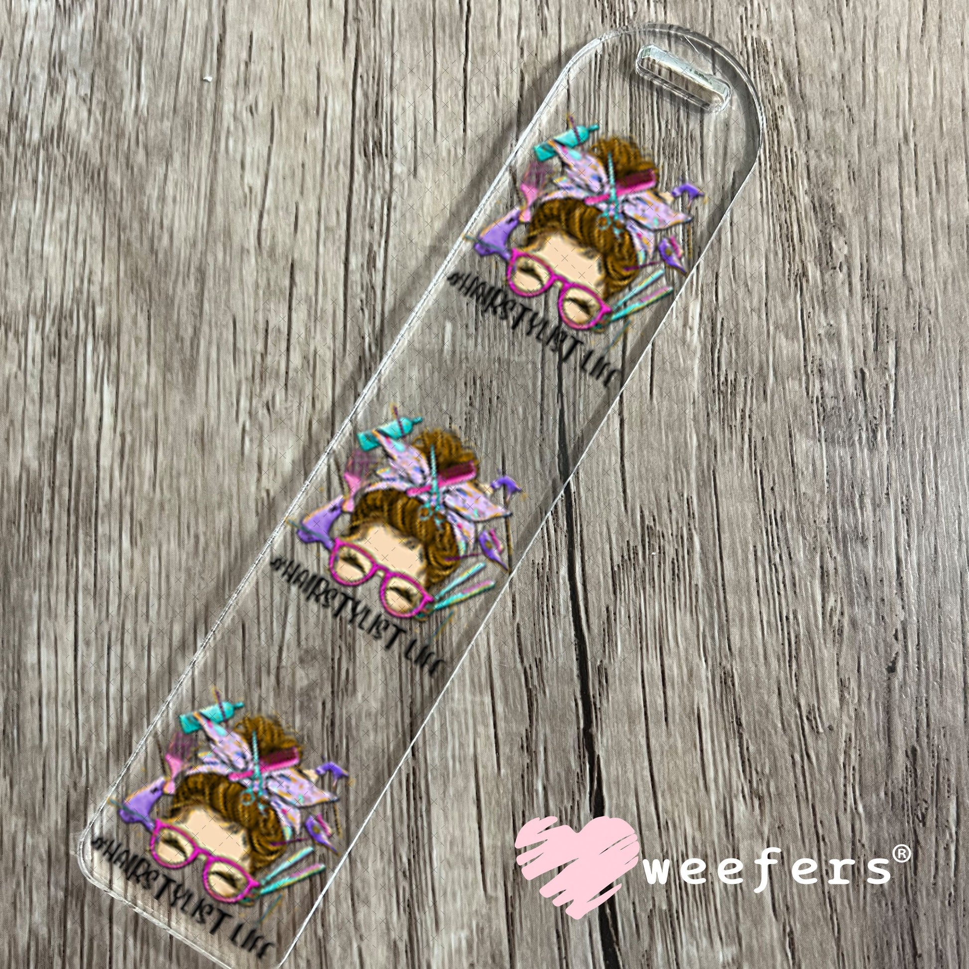 UV DTF Decal - Hair Stylist Life Messy Bun Bookmark Weefers