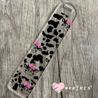 UV DTF Cup Wraps - Cute Pink Bow Cows Bookmark Weefers
