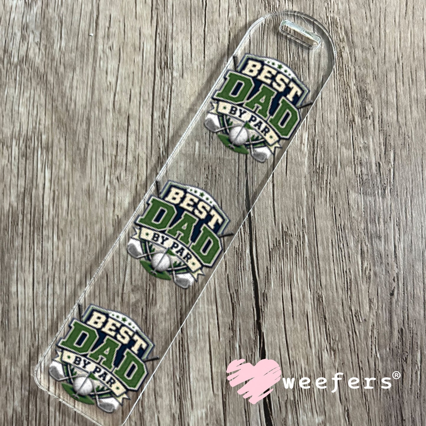 UV DTF Decal - Best Dad by Par Golf Bookmark Weefers