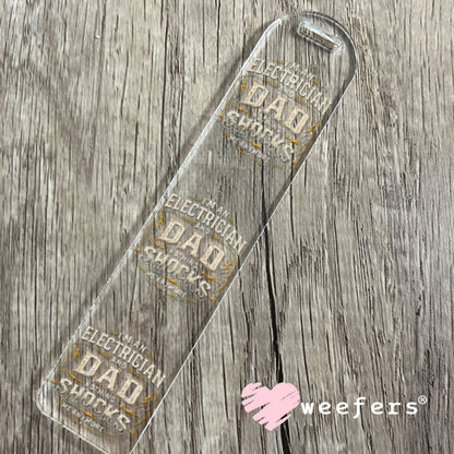 UV DTF Decal - I'm an Electrician and Dad Cream Bookmark Weefers
