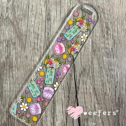 Flowers and Candles UV DTF Bookmark Decal