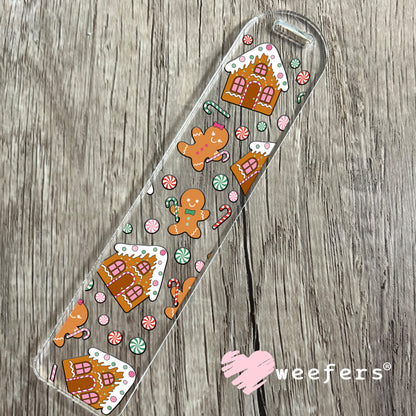 Gingerbread Houses UV DTF Bookmark Decal