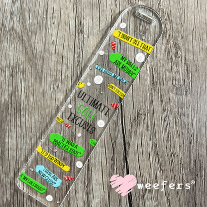 UV DTF Cup Wraps - Ultimate Golf Excuses Bookmark Weefers