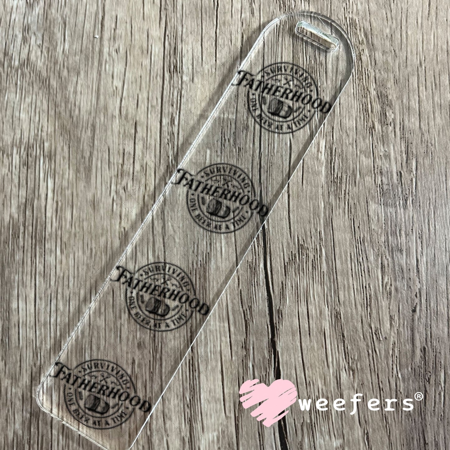 UV DTF Decal - Surviving Fatherhood One Beer at a Time Bookmark Weefers