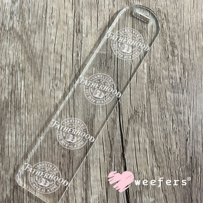 UV DTF Decal - Surving Fathhood One Beer at a Time White Bookmark Weefers