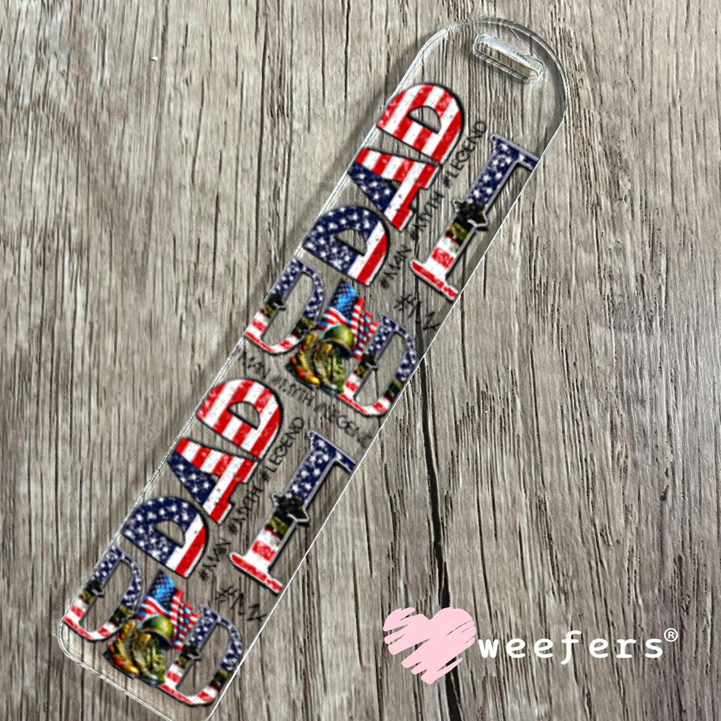UV DTF Cup Wraps - Dad Military Bookmark Weefers