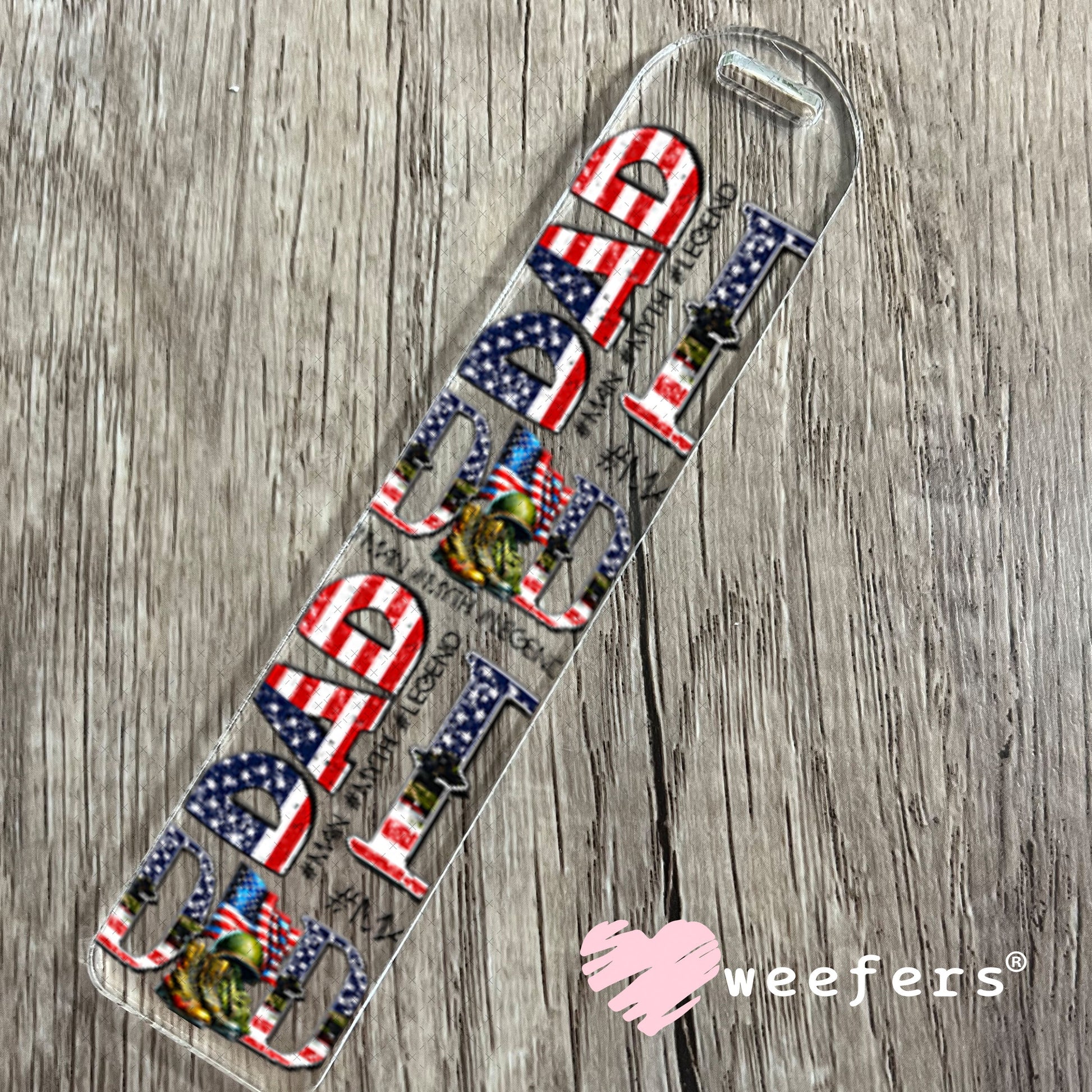 UV DTF Cup Wraps - Dad Military Bookmark Weefers