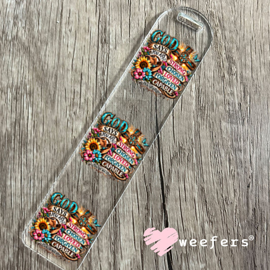 UV DTF Decal - God Says You Are Strong Chose Bookmark Weefers
