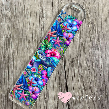 UV DTF Decal - Blue and Magenta Sea Turtle Bookmark Weefers