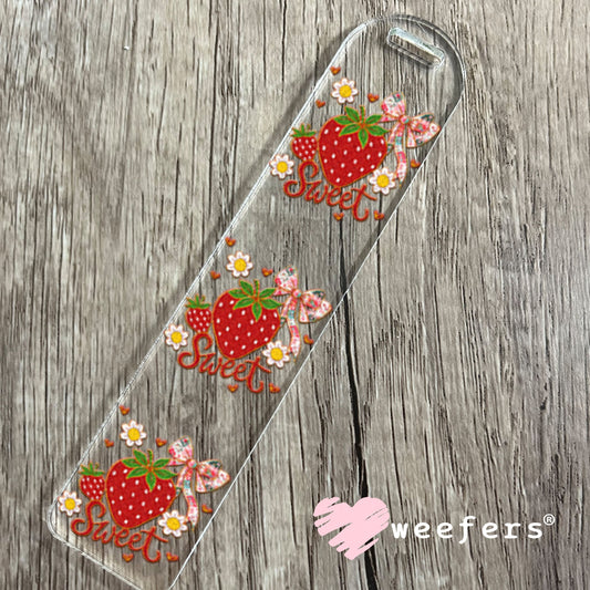 UV DTF Decal - Sweet Strawberry Bookmark Weefers