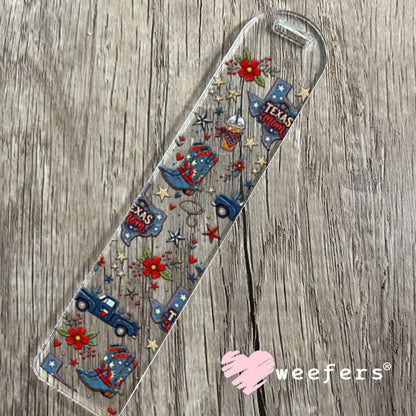 UV DTF Cup Wrap – USA Red White Blue Bows Bookmark Weefers