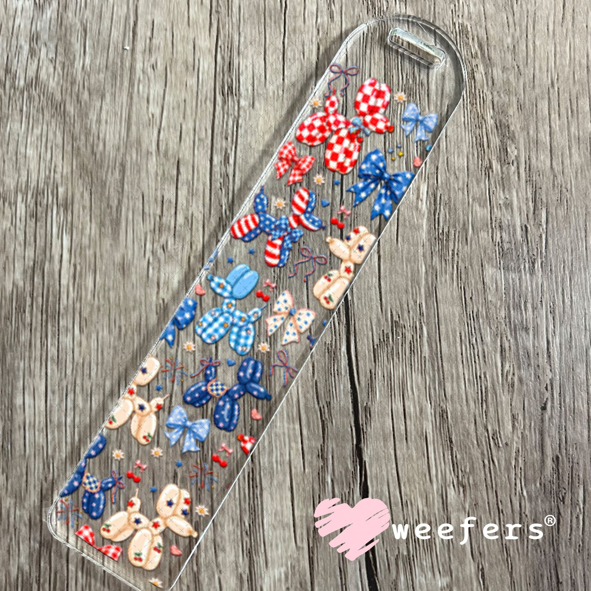 UV DTF Cup Wrap – USA Red White Blue Bows Bookmark Weefers