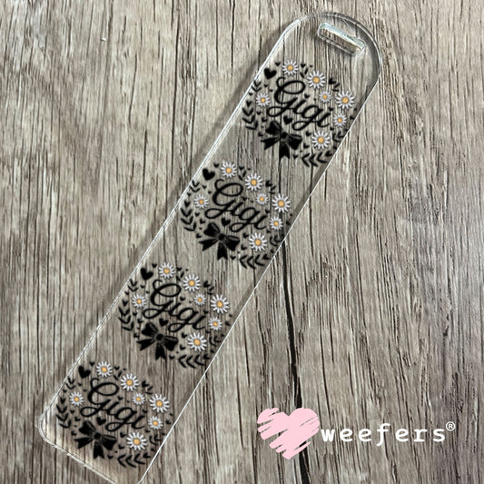 UV DTF Decal - Gigi Black Bow Bookmark Weefers