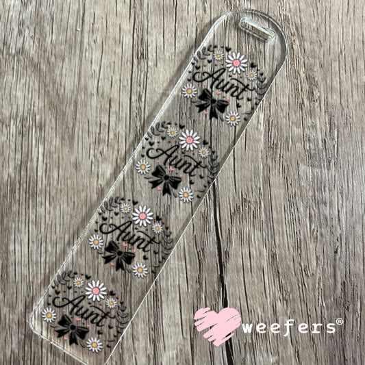 UV DTF Decal - Aunt Black Bow Bookmark Weefers