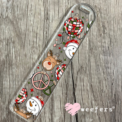 Christmas Reindeer and Santa UV DTF Bookmark Decal