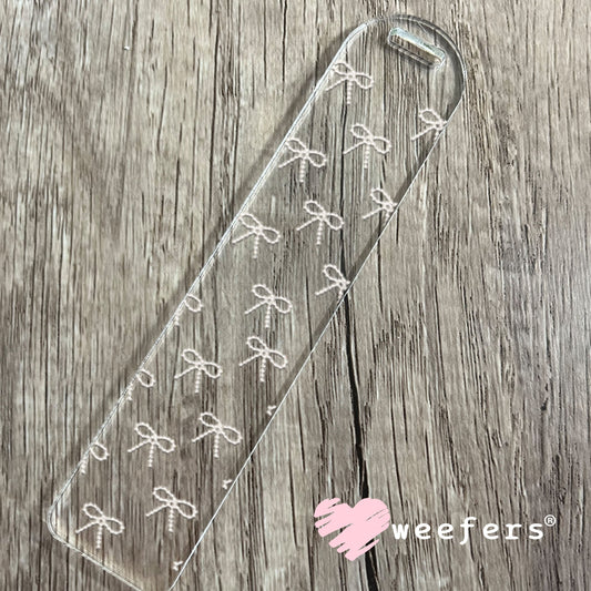 UV DTF Cup Wraps - White Bead Bows Bookmark Weefers