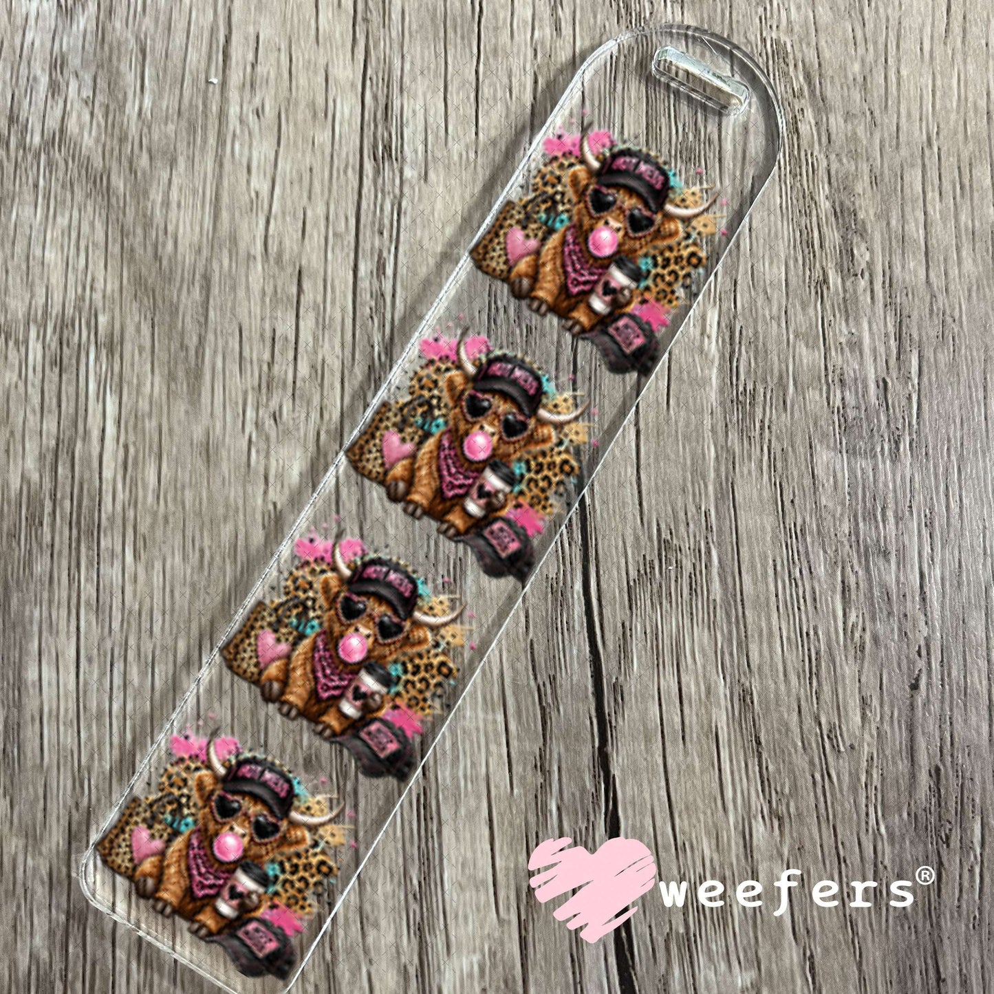 UV DTF Decal - Hot Mess Leopard Cow Bookmark Weefers