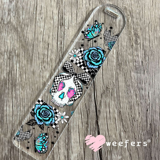 UV DTF Cup Wraps - Blue Skull Roses Bookmark Weefers