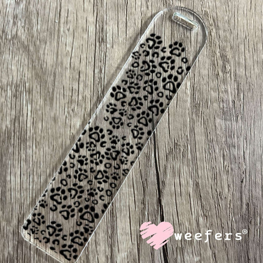 UV DTF Cup Wraps - Black Dog Paws Bookmark Weefers