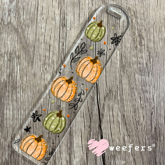 UV DTF Cup Wraps - Thankful Green Orange Pumpkins Bookmark Weefers