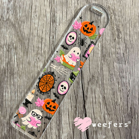 UV DTF Cup Wraps - Pink Green Halloween Reader Bookmark Weefers