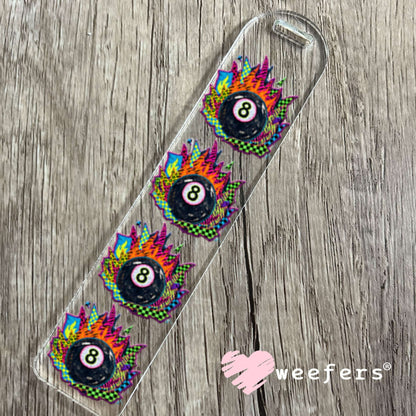 UV DTF Decal - Western Fire Eightball Bookmark Weefers