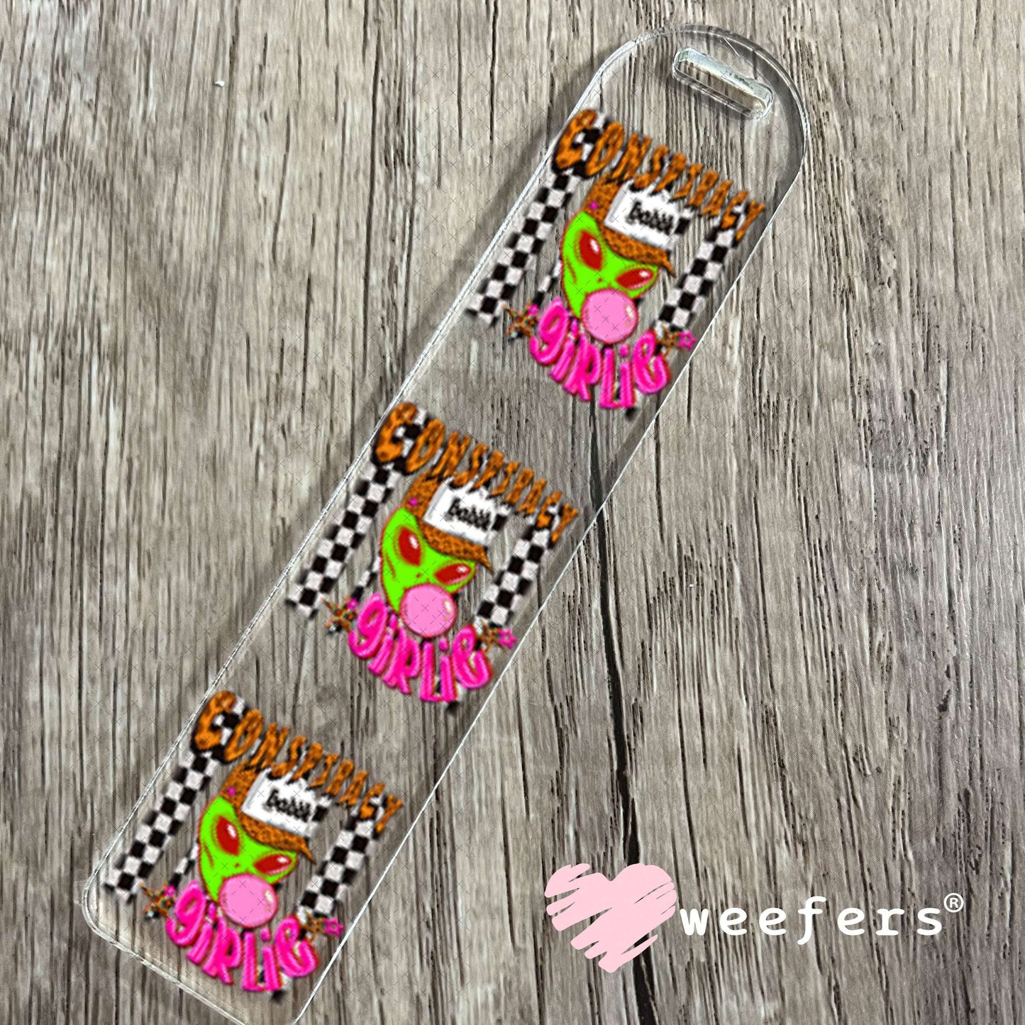 UV DTF Decal - Conspiracy Girlie Alien Bookmark Weefers