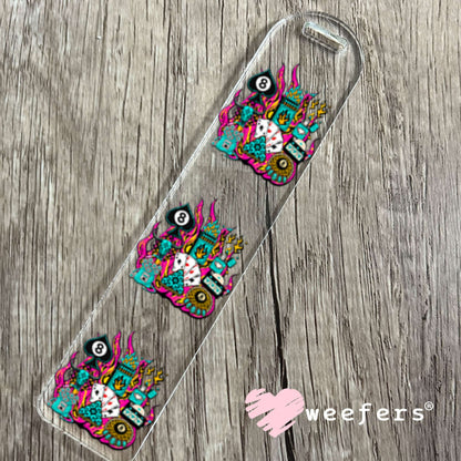 UV DTF Decal - Magenta Western Fire Collage Bookmark Weefers