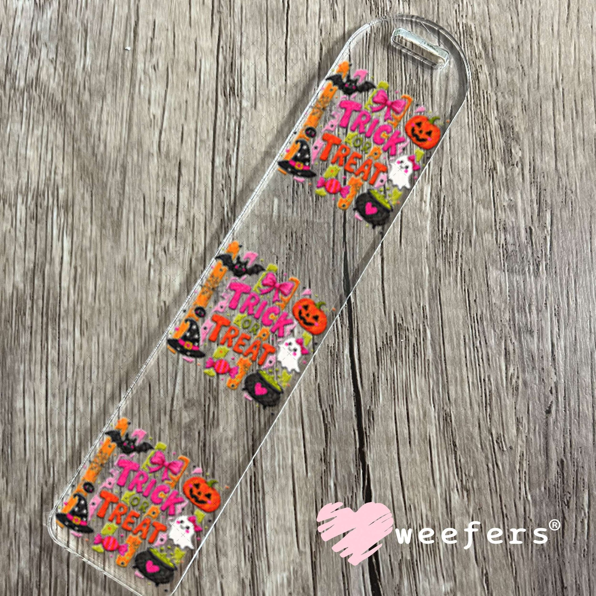 UV DTF Decal - Trick or Treat Pink Orange Bookmark Weefers